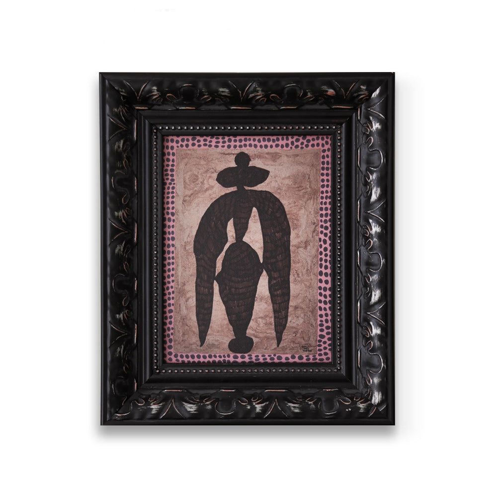 Abstract figure FRAMED | Minimalist Contemporary Canvas Print | Black Frame Wall Art | Modern Figurative Décor | Living Room & Office Art