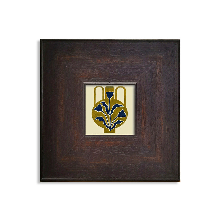 Retro Water Jug FRAMED | Mid-Century Style Canvas Print | Dark Walnut Frame Wall Art | Retro Kitchen & Dining Room Decor