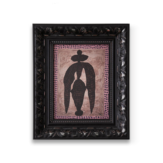 Abstract figure FRAMED | Minimalist Contemporary Canvas Print | Black Frame Wall Art | Modern Figurative Décor | Living Room & Office Art