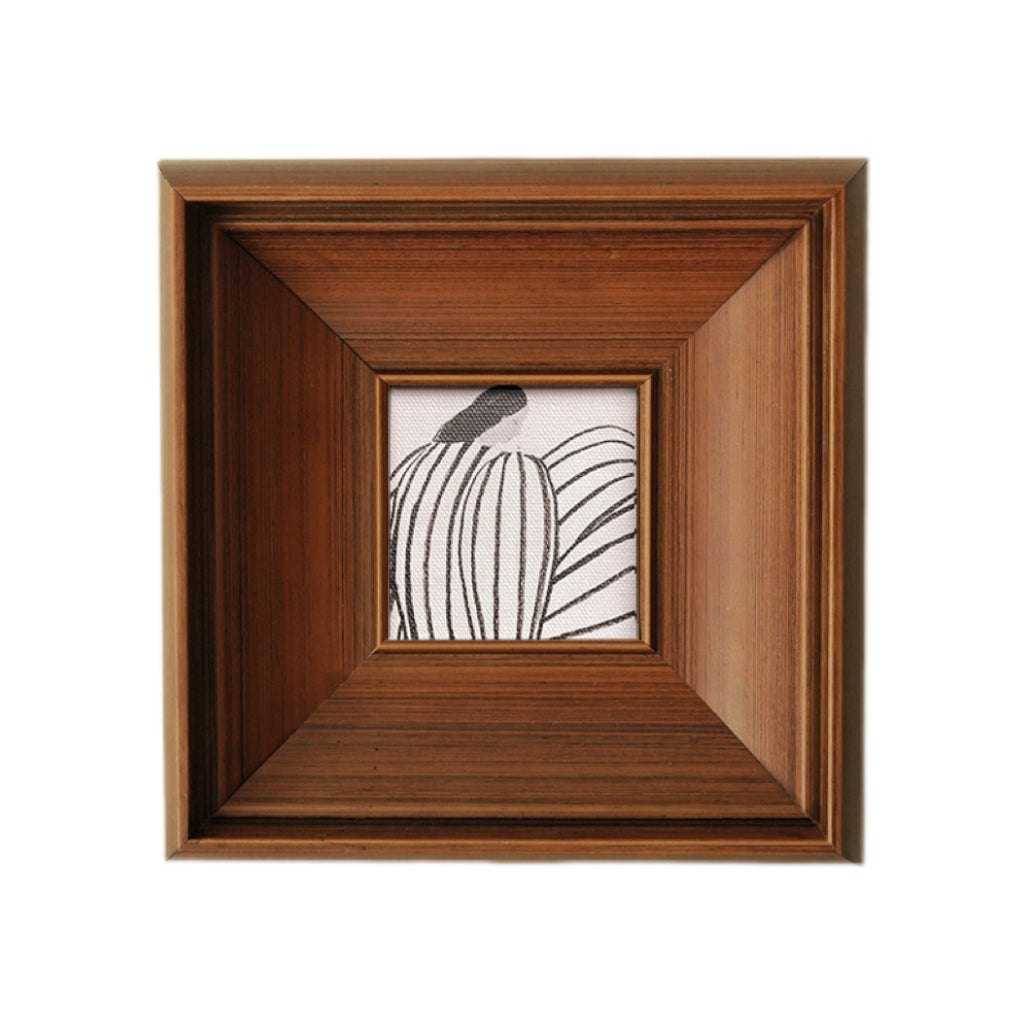 Minimalist Girl Portrait FRAMED | Framed Art Print | Walnut Frame Wall Art |Modern Minimalist Home Decor